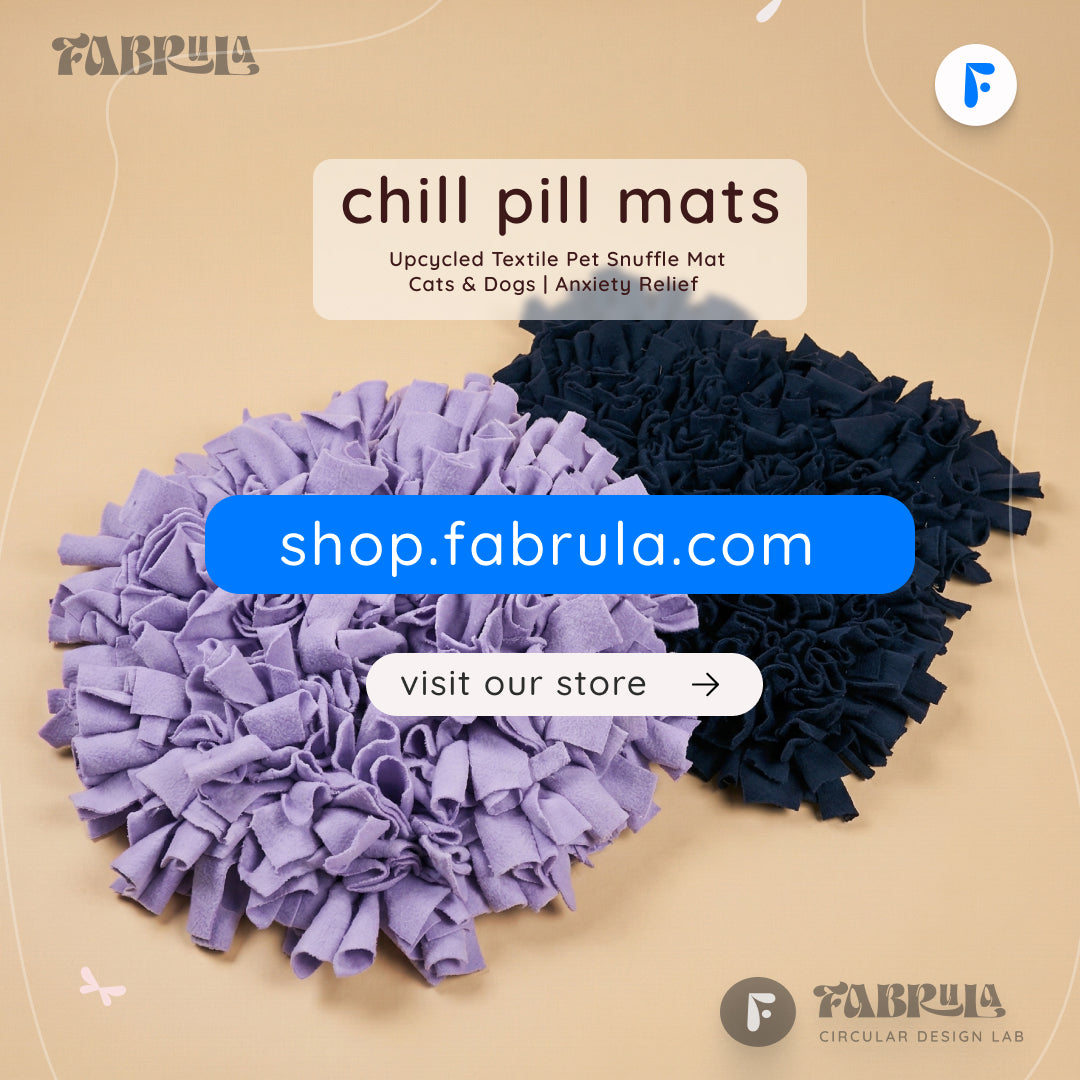 Chill Pill Mat — Upcycled Textile Waste Pet Snuffle Mat | Cats & Dogs | Anxiety Relief | Made in India